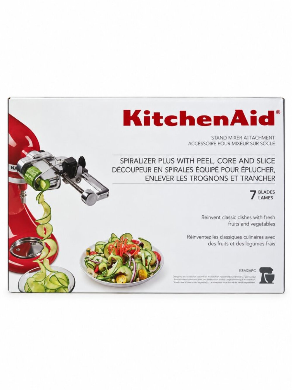 Kitchenaid Spiralizer Plus with peel, core and splice.